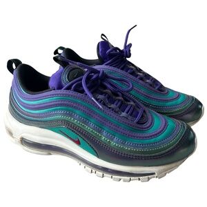 Vibrant Purple and Teal Sneakers